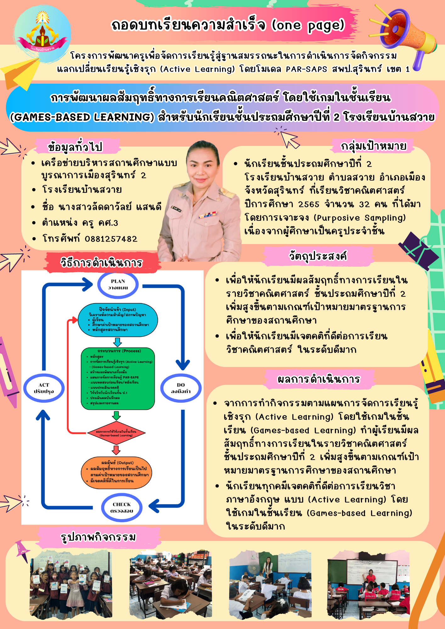 ถอดบทเรียนความสำเร็จ ศิโรรัตน์ ดวงเนตร